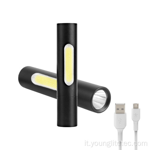 Alluminio costruito in batteria 5W Torcia elettrica a LED